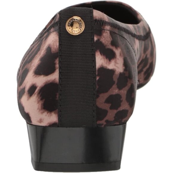 Anne Klein Womens Leopard LeatherClosed Pointed ToePull-On Carlie Ballet Flat - Picture 3 of 8